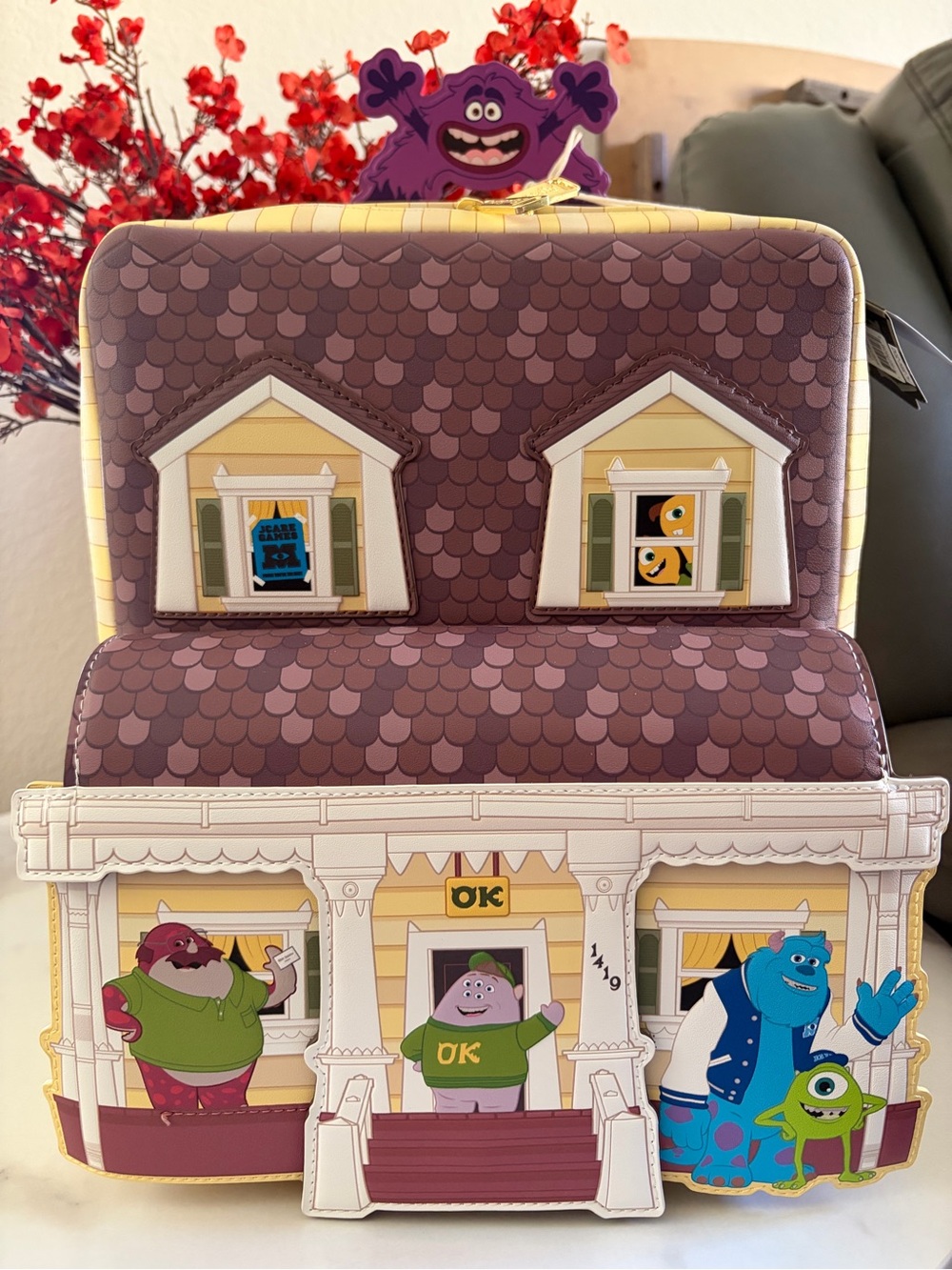 NWT Loungefly Disney Monsters University Oozma Kappa House Figural Backpack